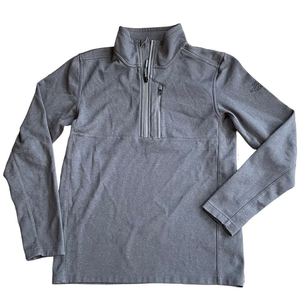 The‎ North Face Flashdry 1/4 Zip Pullover Mens Size Small Gray Hiking Jacket